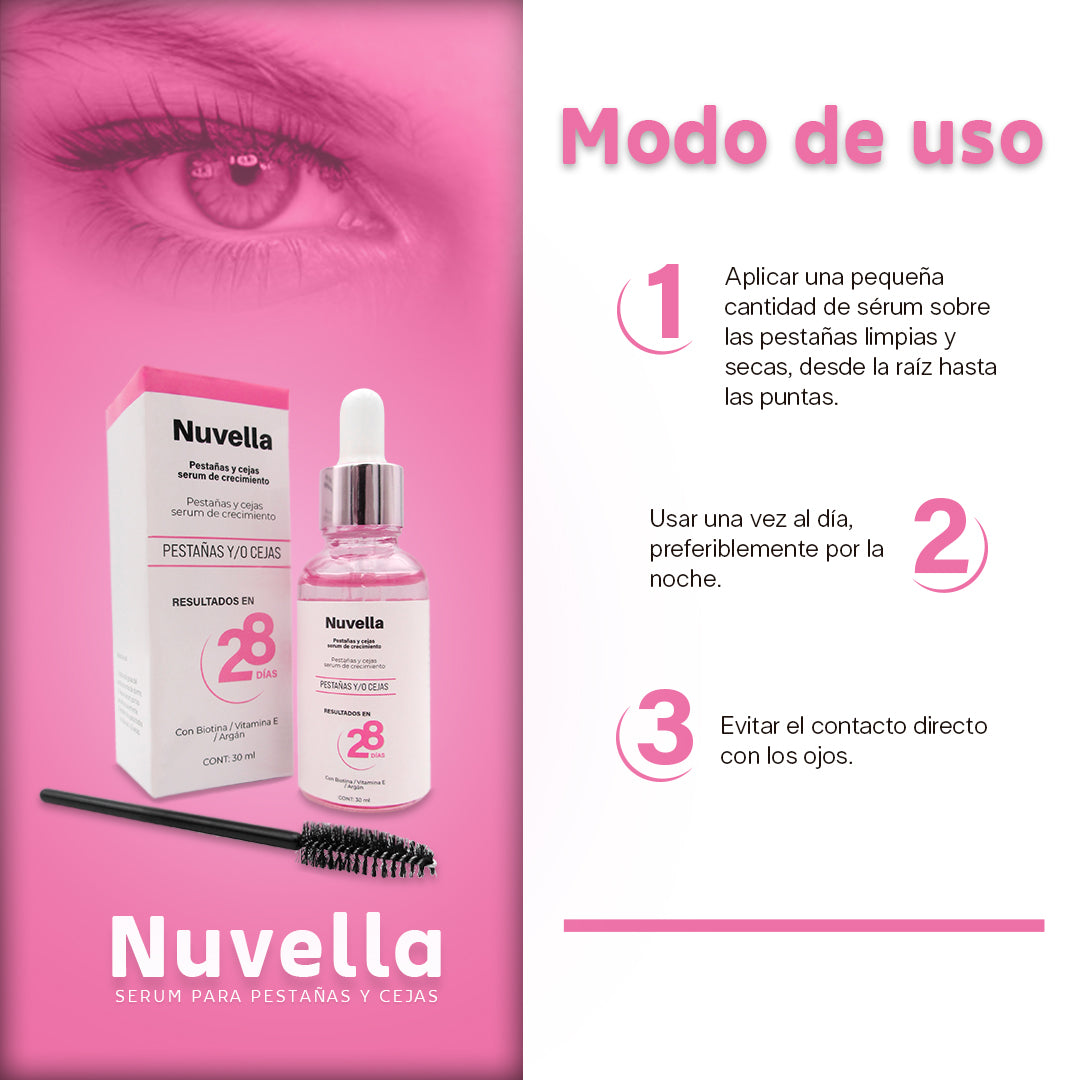 Nuvella- Serum de Pestañas y Cejas
