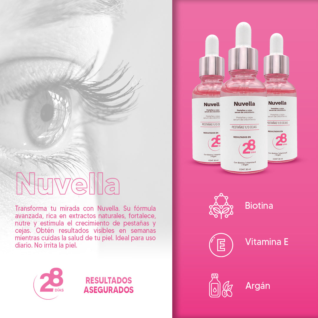 Nuvella- Serum de Pestañas y Cejas
